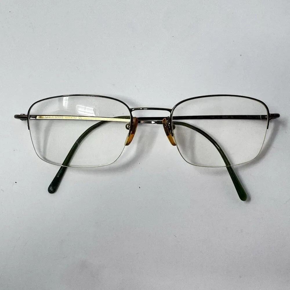 Giorgio Armani 1048 1138 Brown Semi Rimless Eyeglass Frames 50-19-135 Italy